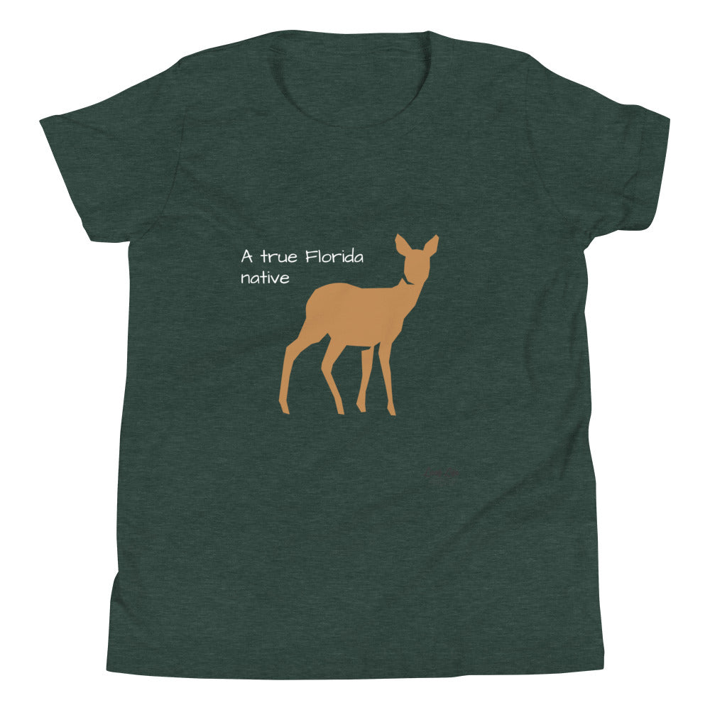 FL Native - Deer - Youth Short Sleeve T-Shirt