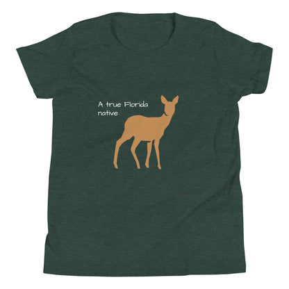 FL Native - Deer - Youth Short Sleeve T-Shirt