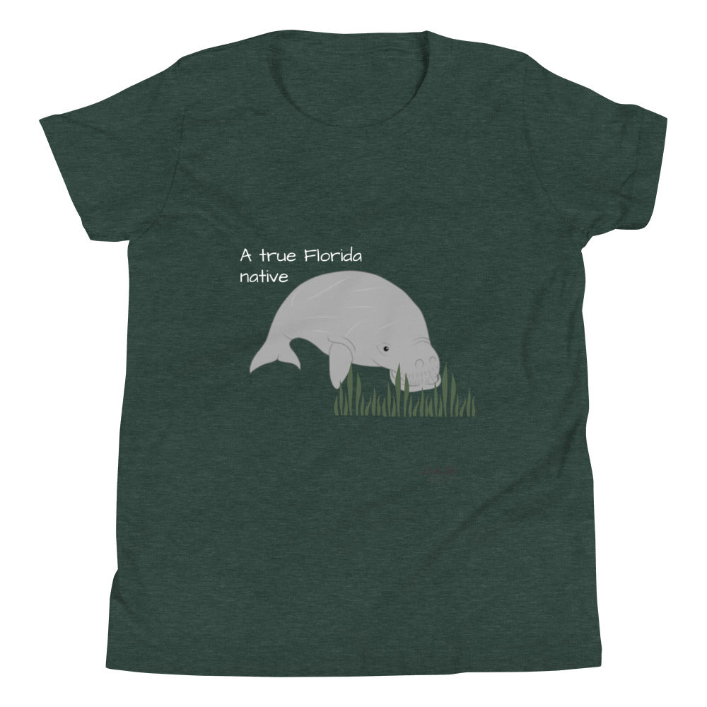 FL Native - Manatee - Youth Short Sleeve T-Shirt
