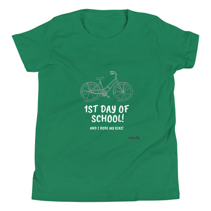 1st Day of School - Bike - Youth Short Sleeve T-Shirt