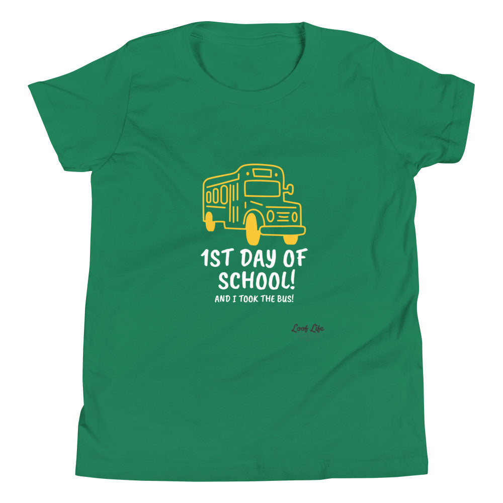 1st Day of School - Bus - Youth Short Sleeve T-Shirt