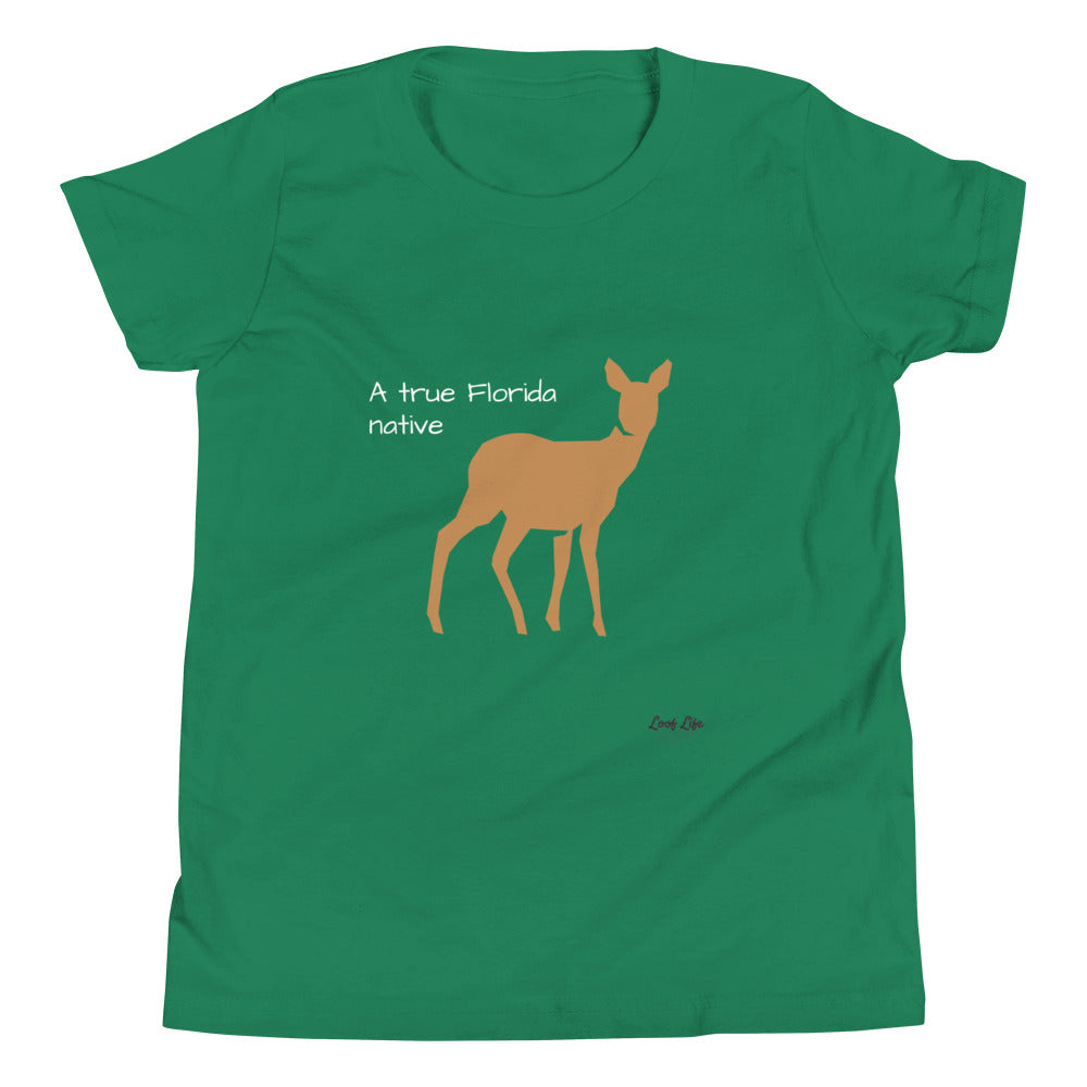 FL Native - Deer - Youth Short Sleeve T-Shirt