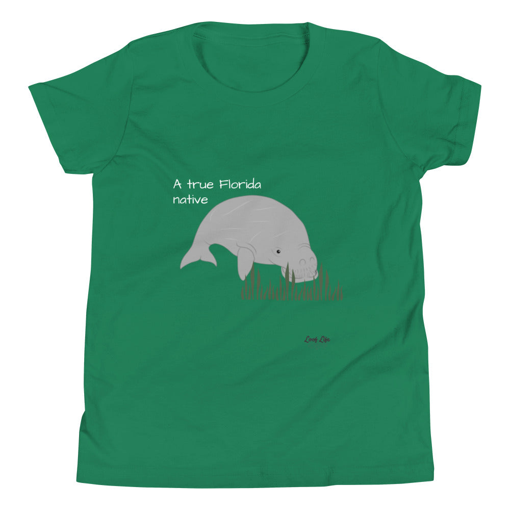 FL Native - Manatee - Youth Short Sleeve T-Shirt