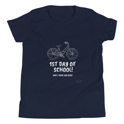 1st Day of School - Bike - Youth Short Sleeve T-Shirt