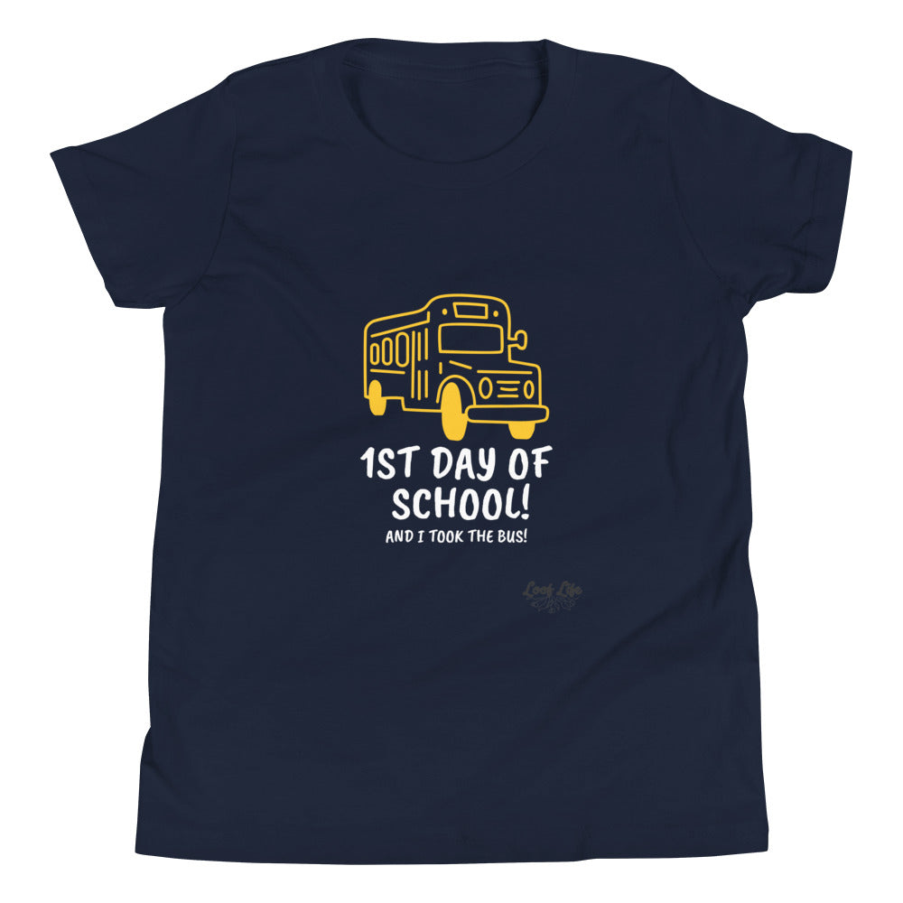 1st Day of School - Bus - Youth Short Sleeve T-Shirt