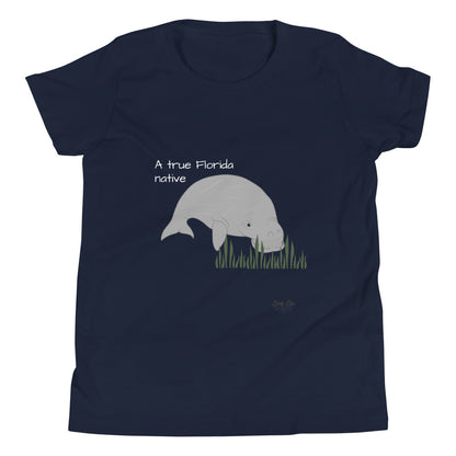FL Native - Manatee - Youth Short Sleeve T-Shirt
