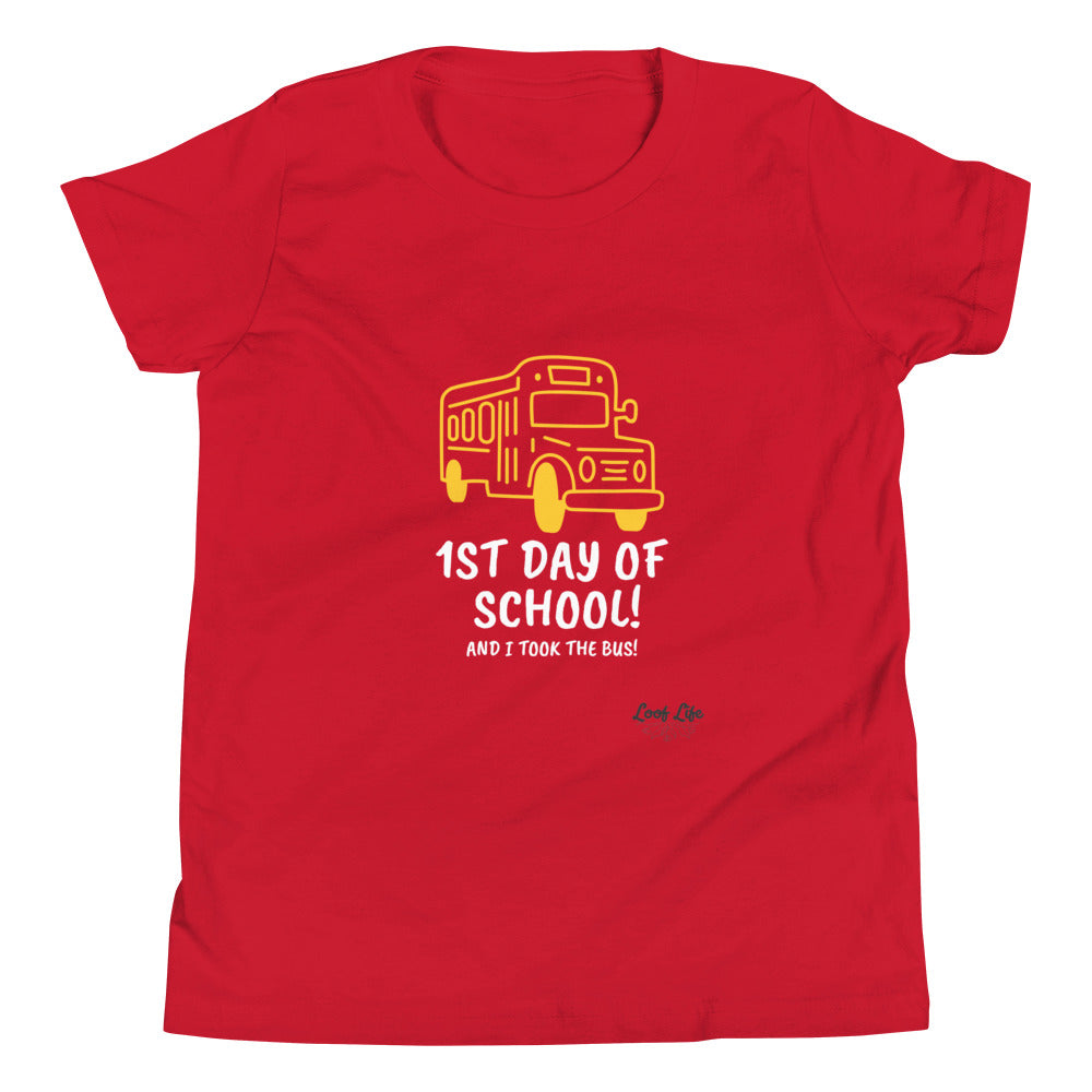 1st Day of School - Bus - Youth Short Sleeve T-Shirt