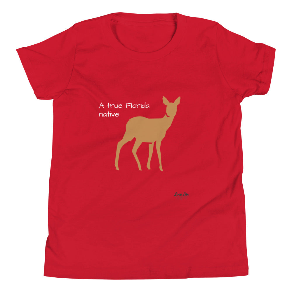 FL Native - Deer - Youth Short Sleeve T-Shirt