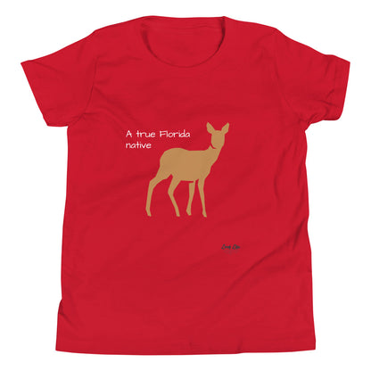 FL Native - Deer - Youth Short Sleeve T-Shirt