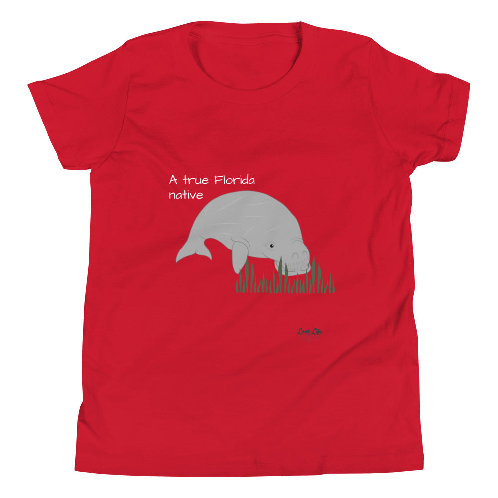 FL Native - Manatee - Youth Short Sleeve T-Shirt