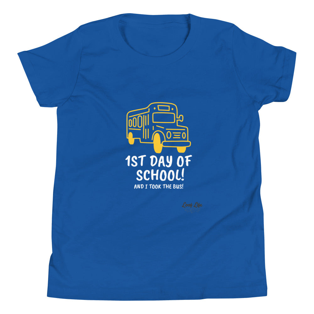 1st Day of School - Bus - Youth Short Sleeve T-Shirt